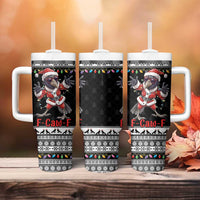 F Caw F Raven Christmas Tumbler With Handle Funny Santa Crow - Wonder Print Shop