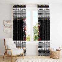 F Caw F Raven Christmas Window Curtain Funny Santa Crow - Wonder Print Shop