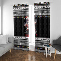 F Caw F Raven Christmas Window Curtain Funny Santa Crow - Wonder Print Shop