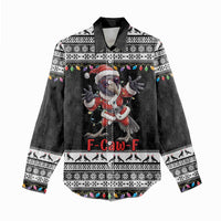 F Caw F Raven Christmas Women Casual Shirt Funny Santa Crow - Wonder Print Shop