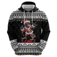 F Caw F Raven Christmas Zip Hoodie Funny Santa Crow - Wonder Print Shop