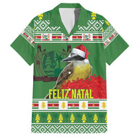 Suriname Christmas Family Matching Puletasi and Hawaiian Shirt Lesser Kiskadee With White Jungle Geranium - Wonder Print Shop