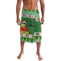 Suriname Christmas Lavalava Lesser Kiskadee With White Jungle Geranium - Wonder Print Shop