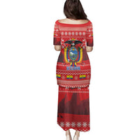 Ecuador Andean Condor Christmas Family Matching Puletasi and Hawaiian Shirt Dios Patria y Libertad - Wonder Print Shop