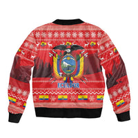 Ecuador Andean Condor Christmas Sleeve Zip Bomber Jacket Dios Patria y Libertad - Wonder Print Shop
