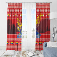 Ecuador Andean Condor Christmas Window Curtain Dios Patria y Libertad - Wonder Print Shop