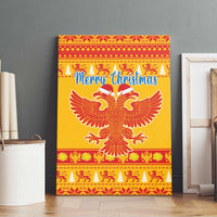 Montenegro Christmas Canvas Wall Art Double-headed Eagle With Christmas Pattern - Wonder Print Shop