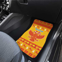 Montenegro Christmas Car Mats Double-headed Eagle With Christmas Pattern - Wonder Print Shop
