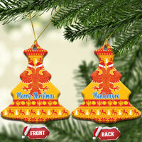 Montenegro Christmas Ceramic Ornament Double-headed Eagle With Christmas Pattern - Wonder Print Shop