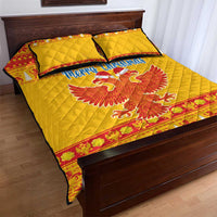 Montenegro Christmas Quilt Bed Set Double-headed Eagle With Christmas Pattern - Wonder Print Shop