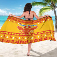 Montenegro Christmas Sarong Double-headed Eagle With Christmas Pattern - Wonder Print Shop