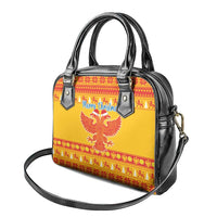 Montenegro Christmas Shoulder Handbag Double-headed Eagle With Christmas Pattern