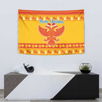 Montenegro Christmas Tapestry Double-headed Eagle With Christmas Pattern - Wonder Print Shop