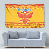 Montenegro Christmas Tapestry Double-headed Eagle With Christmas Pattern - Wonder Print Shop