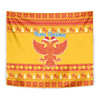 Montenegro Christmas Tapestry Double-headed Eagle With Christmas Pattern - Wonder Print Shop