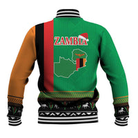 Zambia Christmas Baseball Jacket One Zambia One Nation With Kente Pattern - Wonder Print Shop