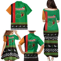 Zambia Christmas Family Matching Puletasi and Hawaiian Shirt One Zambia One Nation With Kente Pattern - Wonder Print Shop
