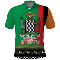 Zambia Christmas Polo Shirt One Zambia One Nation With Kente Pattern - Wonder Print Shop