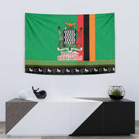 Zambia Christmas Tapestry One Zambia One Nation With Kente Pattern - Wonder Print Shop