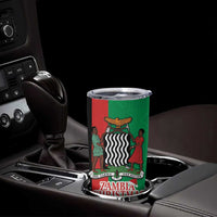 Zambia Christmas Tumbler Cup One Zambia One Nation With Kente Pattern - Wonder Print Shop