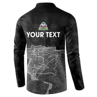 Haiti Citadelle Laferriere Personalized Button Sweatshirt Haitian Heritage Veve Vodou - Wonder Print Shop