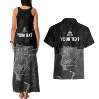 Haiti Citadelle Laferriere Personalized Couples Matching Tank Maxi Dress and Hawaiian Shirt Haitian Heritage Veve Vodou - Wonder Print Shop