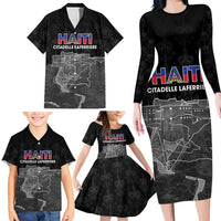 Haiti Citadelle Laferriere Personalized Family Matching Long Sleeve Bodycon Dress and Hawaiian Shirt Haitian Heritage Veve Vodou - Wonder Print Shop