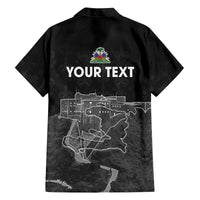 Haiti Citadelle Laferriere Personalized Family Matching Off The Shoulder Long Sleeve Dress and Hawaiian Shirt Haitian Heritage Veve Vodou - Wonder Print Shop