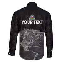 Haiti Citadelle Laferriere Personalized Family Matching Off The Shoulder Long Sleeve Dress and Hawaiian Shirt Haitian Heritage Veve Vodou - Wonder Print Shop