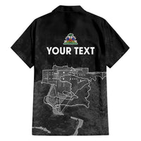 Haiti Citadelle Laferriere Personalized Family Matching Off Shoulder Short Dress and Hawaiian Shirt Haitian Heritage Veve Vodou - Wonder Print Shop