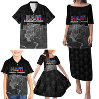 Haiti Citadelle Laferriere Personalized Family Matching Puletasi and Hawaiian Shirt Haitian Heritage Veve Vodou - Wonder Print Shop