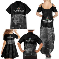 Haiti Citadelle Laferriere Personalized Family Matching Summer Maxi Dress and Hawaiian Shirt Haitian Heritage Veve Vodou - Wonder Print Shop
