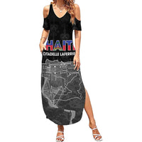 Haiti Citadelle Laferriere Personalized Family Matching Summer Maxi Dress and Hawaiian Shirt Haitian Heritage Veve Vodou - Wonder Print Shop