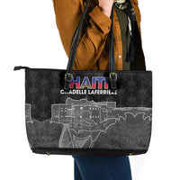 Haiti Citadelle Laferriere Leather Tote Bag Haitian Heritage Veve Vodou - Wonder Print Shop