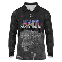 Haiti Citadelle Laferriere Personalized Long Sleeve Polo Shirt Haitian Heritage Veve Vodou - Wonder Print Shop