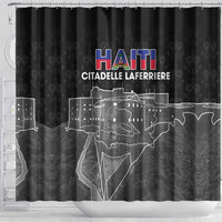 Haiti Citadelle Laferriere Shower Curtain Haitian Heritage Veve Vodou - Wonder Print Shop