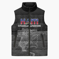 Haiti Citadelle Laferriere Personalized Sleeveless Puffer Jacket Haitian Heritage Veve Vodou - Wonder Print Shop