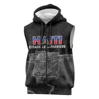 Haiti Citadelle Laferriere Personalized Sleeveless Zip Hoodie Haitian Heritage Veve Vodou - Wonder Print Shop