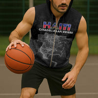 Haiti Citadelle Laferriere Personalized Sleeveless Zip Hoodie Haitian Heritage Veve Vodou - Wonder Print Shop