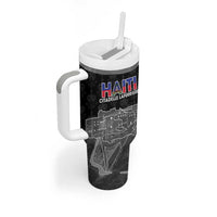 Haiti Citadelle Laferriere Personalized Tumbler With Handle Haitian Heritage Veve Vodou - Wonder Print Shop