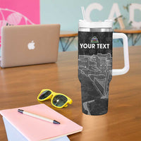 Haiti Citadelle Laferriere Personalized Tumbler With Handle Haitian Heritage Veve Vodou - Wonder Print Shop