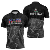 Haiti Citadelle Laferriere Personalized Zipper Polo Shirt Haitian Heritage Veve Vodou - Wonder Print Shop