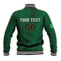 Custom Ireland Rugby Baseball Jacket Shamrock With Ireland Flag Colors - Wonder Print Shop