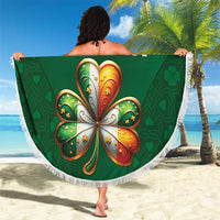 Custom Ireland Rugby Beach Blanket Shamrock With Ireland Flag Colors - Wonder Print Shop
