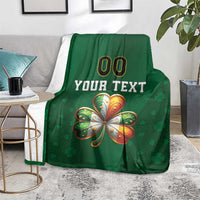 Custom Ireland Rugby Blanket Shamrock With Ireland Flag Colors
