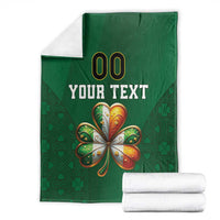 Custom Ireland Rugby Blanket Shamrock With Ireland Flag Colors