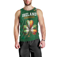 Custom Ireland Rugby Men Tank Top Shamrock With Ireland Flag Colors - Wonder Print Shop