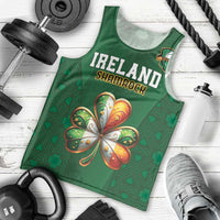 Custom Ireland Rugby Men Tank Top Shamrock With Ireland Flag Colors - Wonder Print Shop