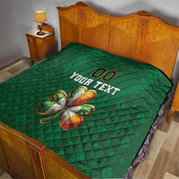 Custom Ireland Rugby Quilt Shamrock With Ireland Flag Colors - Wonder Print Shop