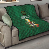 Custom Ireland Rugby Quilt Shamrock With Ireland Flag Colors - Wonder Print Shop